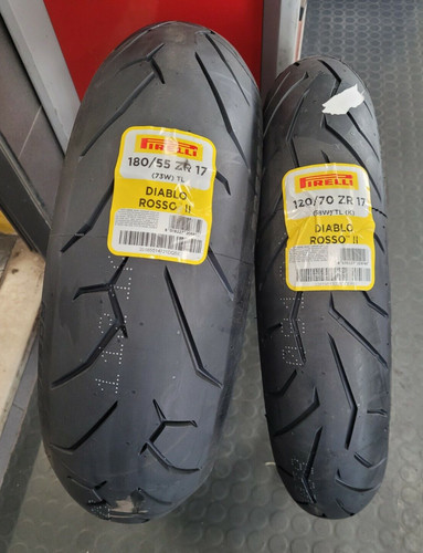 Coppia gomme moto 120 zr - 1,